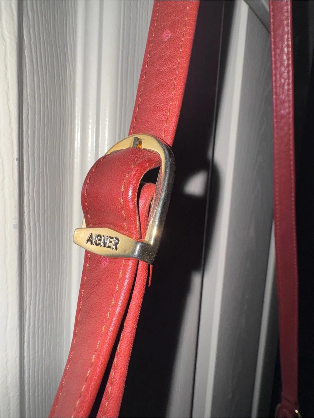 Vintage Etienne Aigner Brown Leather Crossbody Bag made in Korea